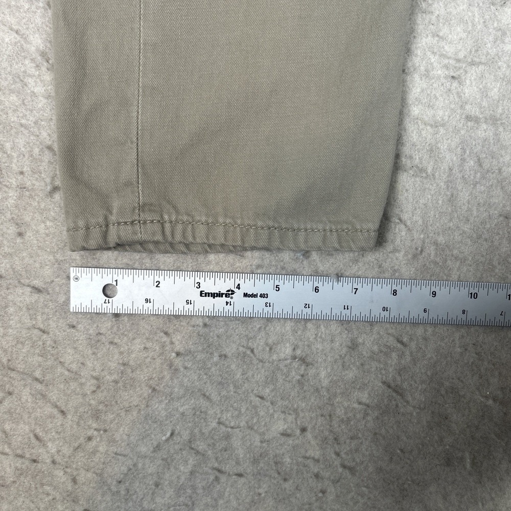 Levis 505 Jeans Mens 31x30 Tan Khaki Denim White Tab Straight Leg Regular Fit - Picture 5 of 10